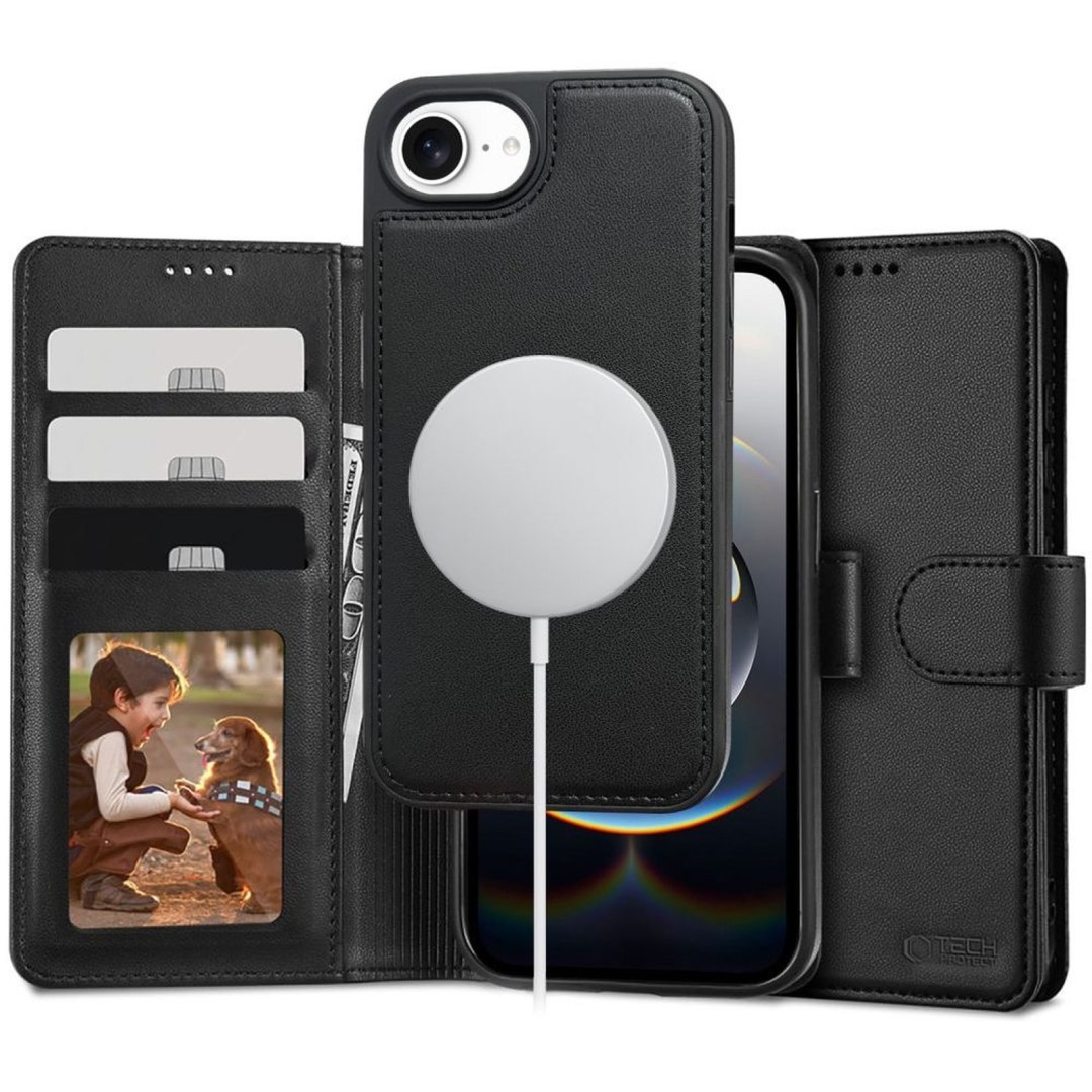 Etui pokrowiec na iPhone 16e / 17e Wallet MagSafe – czarny mat Etui pokrowiec na iPhone 16e / 17e Wallet MagSafe – czarny mat