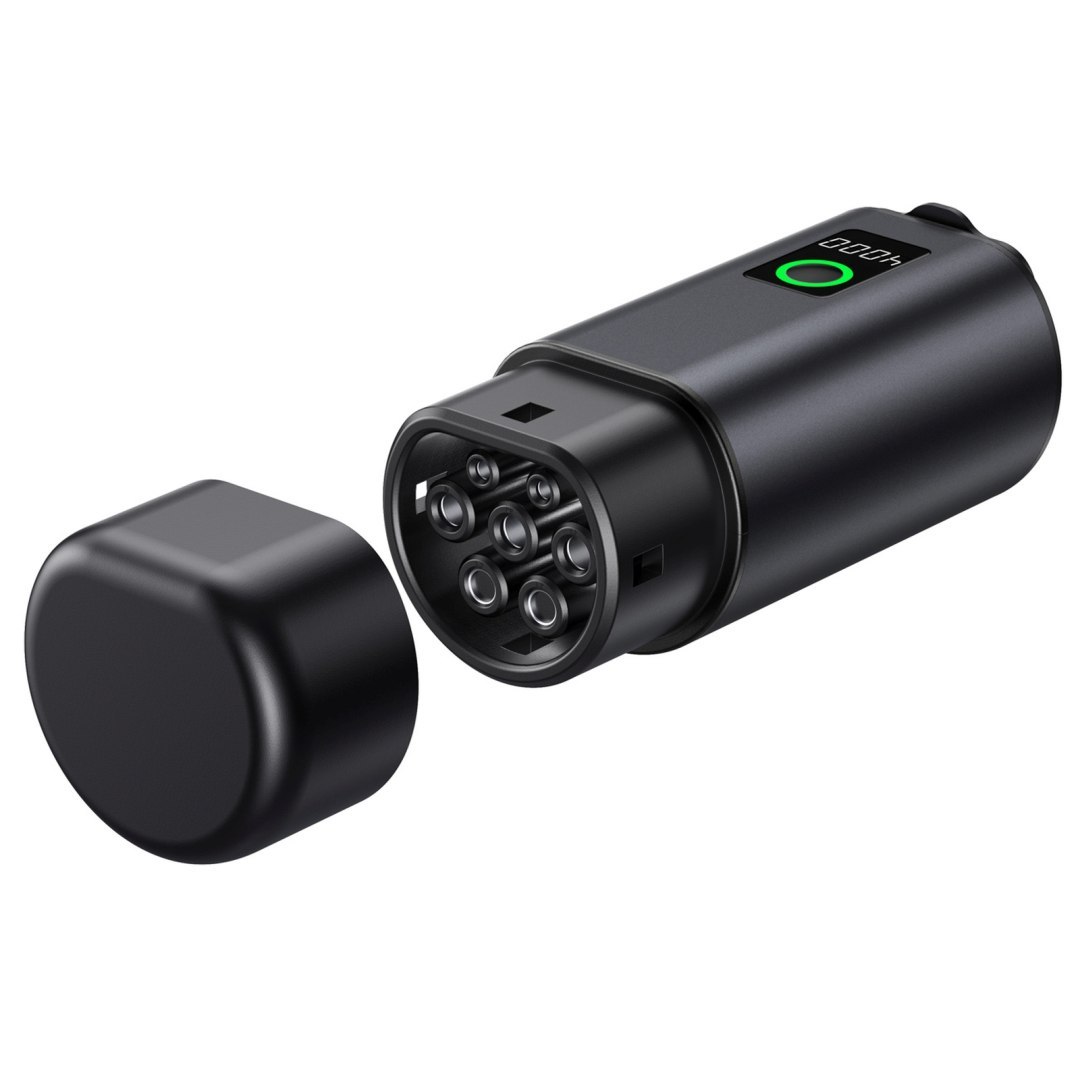 Adapter V2L Type 2 – Schuko 3500W z wyświetlaczem mocy do aut elektrycznych