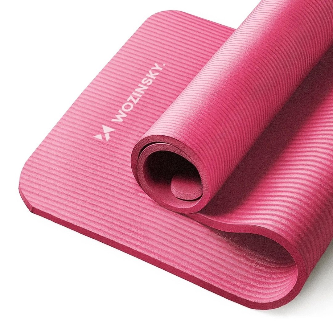 Mata gimnastyczna do ćwiczeń fitness jogi gruba 183 x 61 x 1.5 cm – różowa Mata gimnastyczna do ćwiczeń fitness jogi gruba 183 x 61 x 1.5 cm – różowa