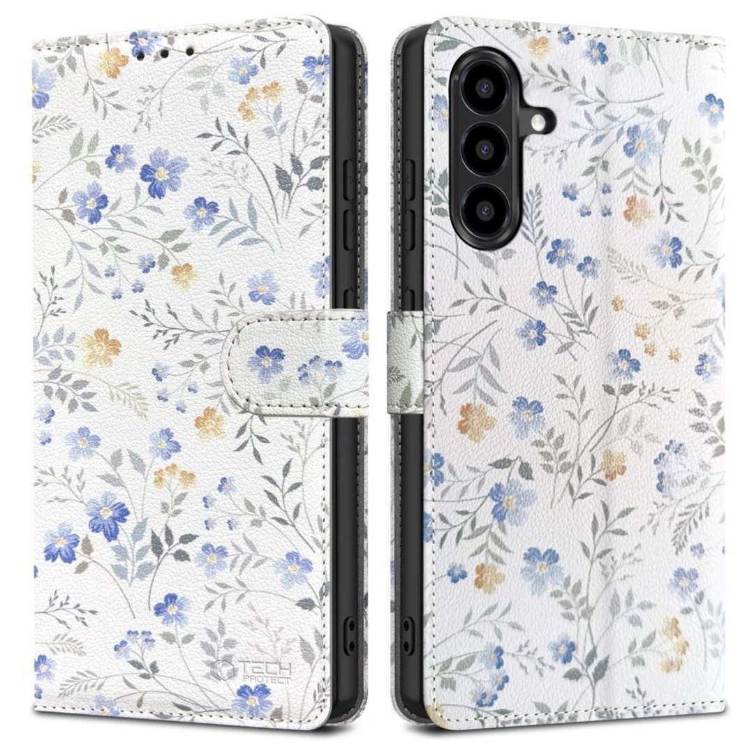 Etui pokrowiec na Samsung Galaxy A57 5G Wallet – kolorowe kwiaty