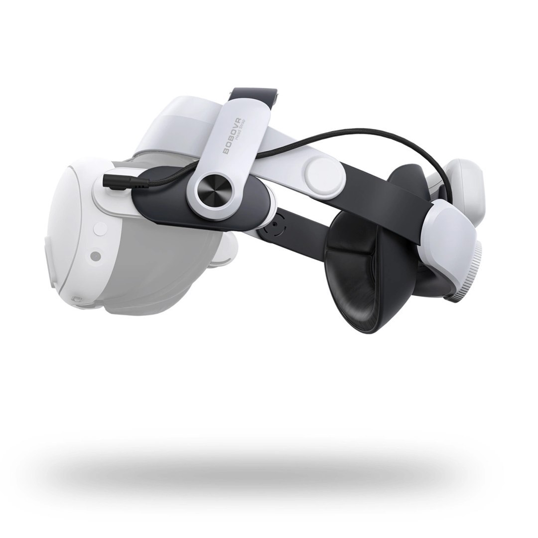Pasek odciążający M3 Pro do gogli VR Meta Quest 3 z baterią B2 – biało-czarny Pasek odciążający M3 Pro do gogli VR Meta Quest 3 z baterią B2 – biało-czarny