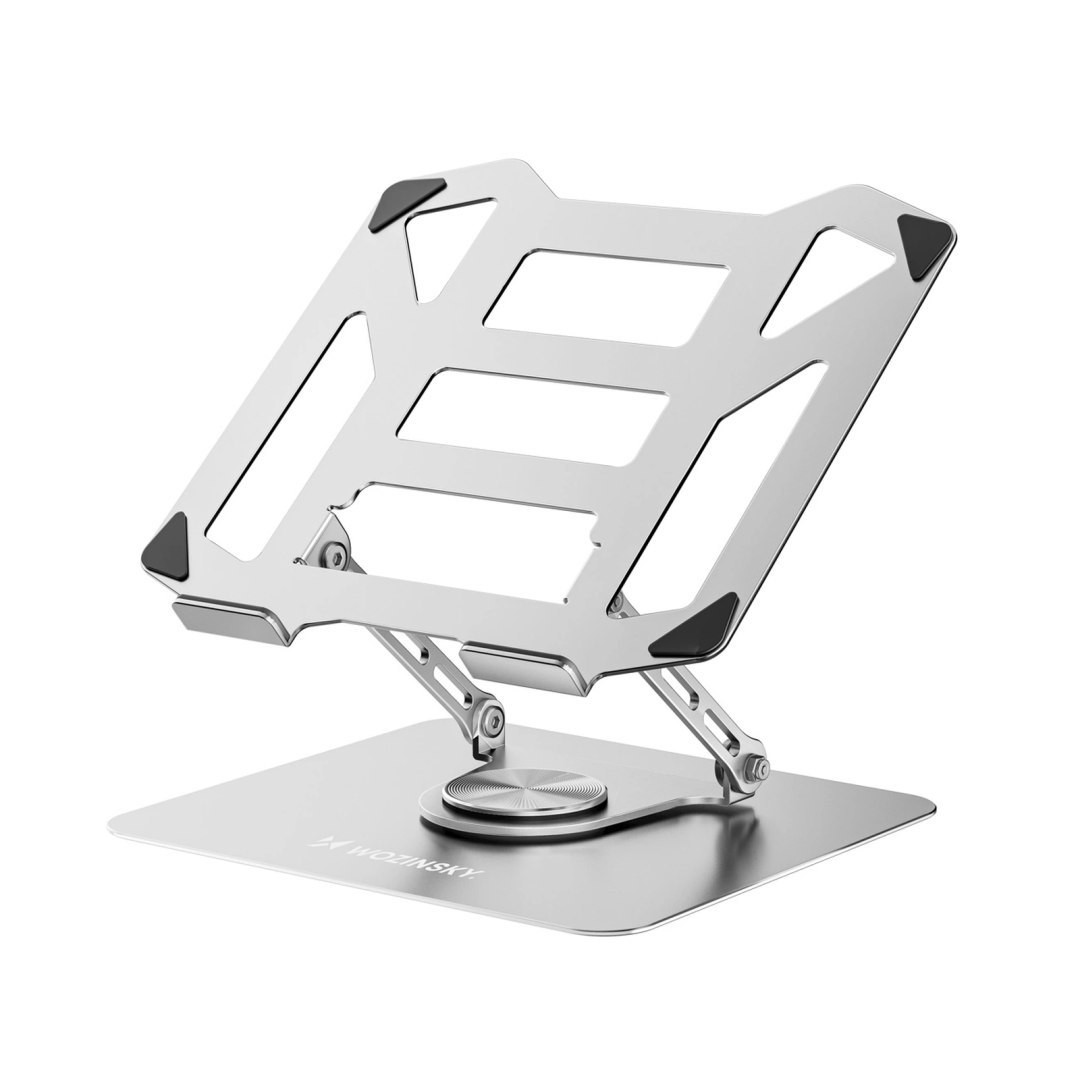 Podstawka chłodząca obrotowa 360 pod laptop tablet – srebrna