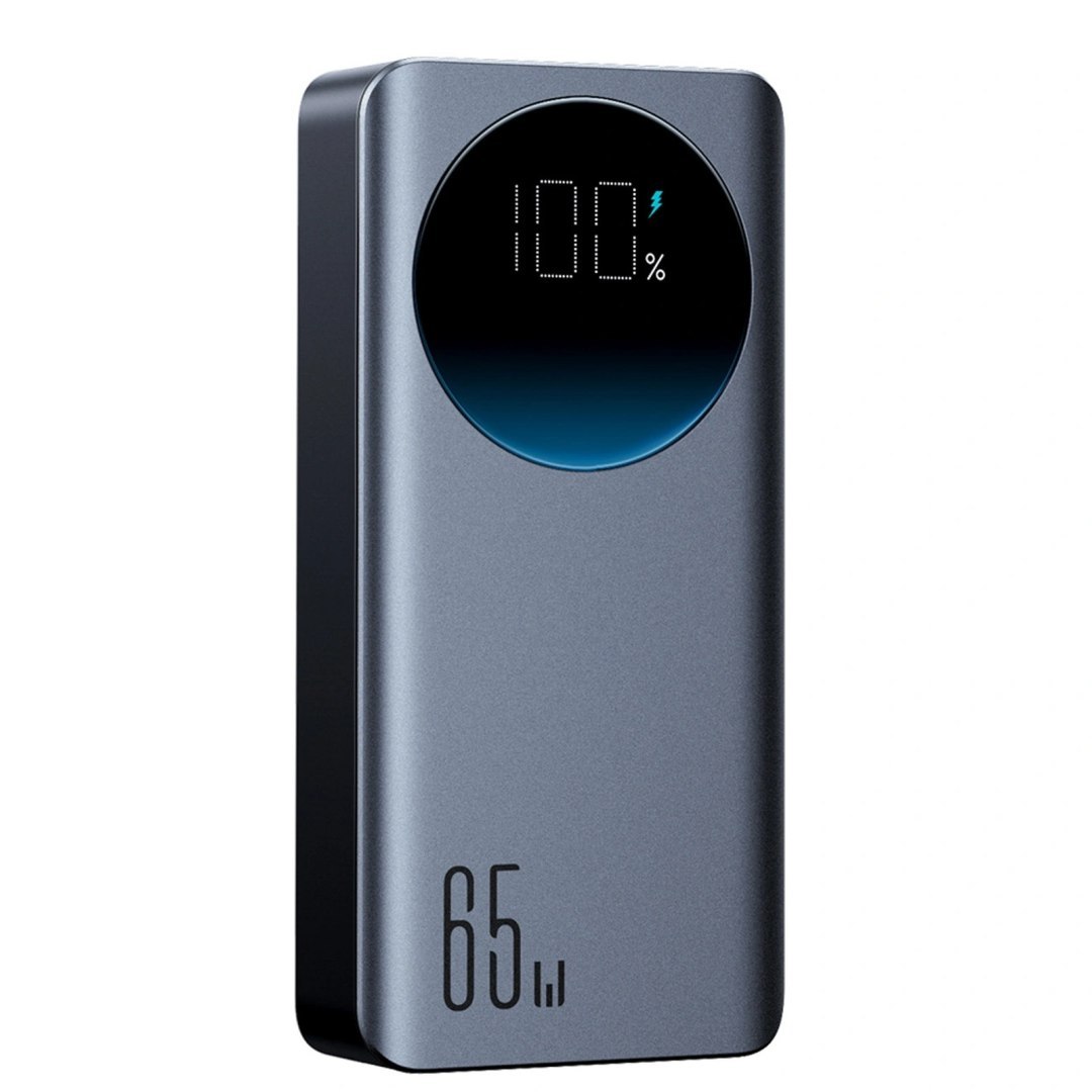 Powerbank 30000mAh USB-A USB-C z wyświetlaczem 65W – czarny Powerbank 30000mAh USB-A USB-C z wyświetlaczem 65W – czarny