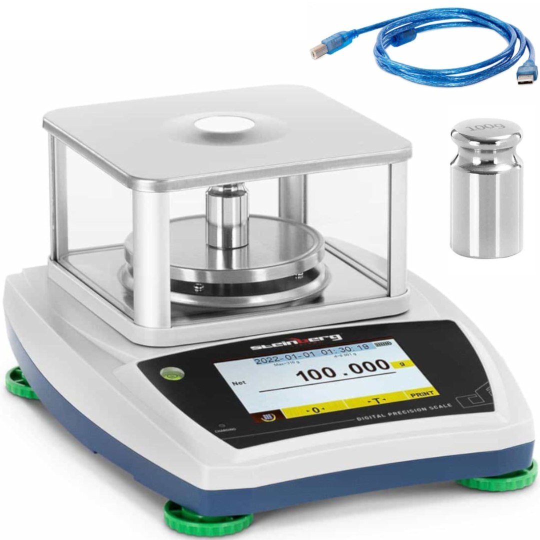 Waga laboratoryjna analityczna ze szklaną osłoną panelem dotykowym LCD 300 g / 0.001 g Waga laboratoryjna analityczna ze szklaną osłoną panelem dotykowym LCD 300 g / 0.001 g
