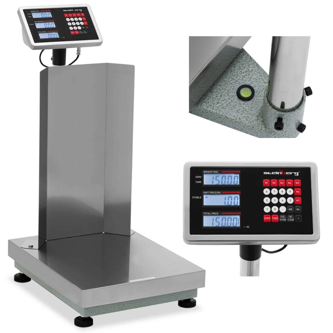 Waga platformowa magazynowa z oparciem 40 x 50 cm LCD 150 kg / 0.01 kg Waga platformowa magazynowa z oparciem 40 x 50 cm LCD 150 kg / 0.01 kg