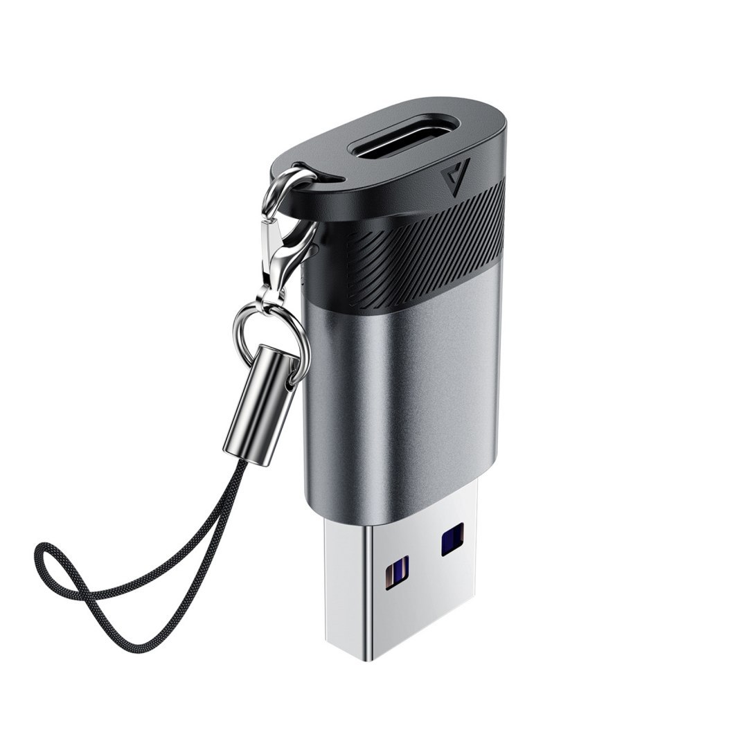 Adapter przejściówka USB-C – USB-A – szary
