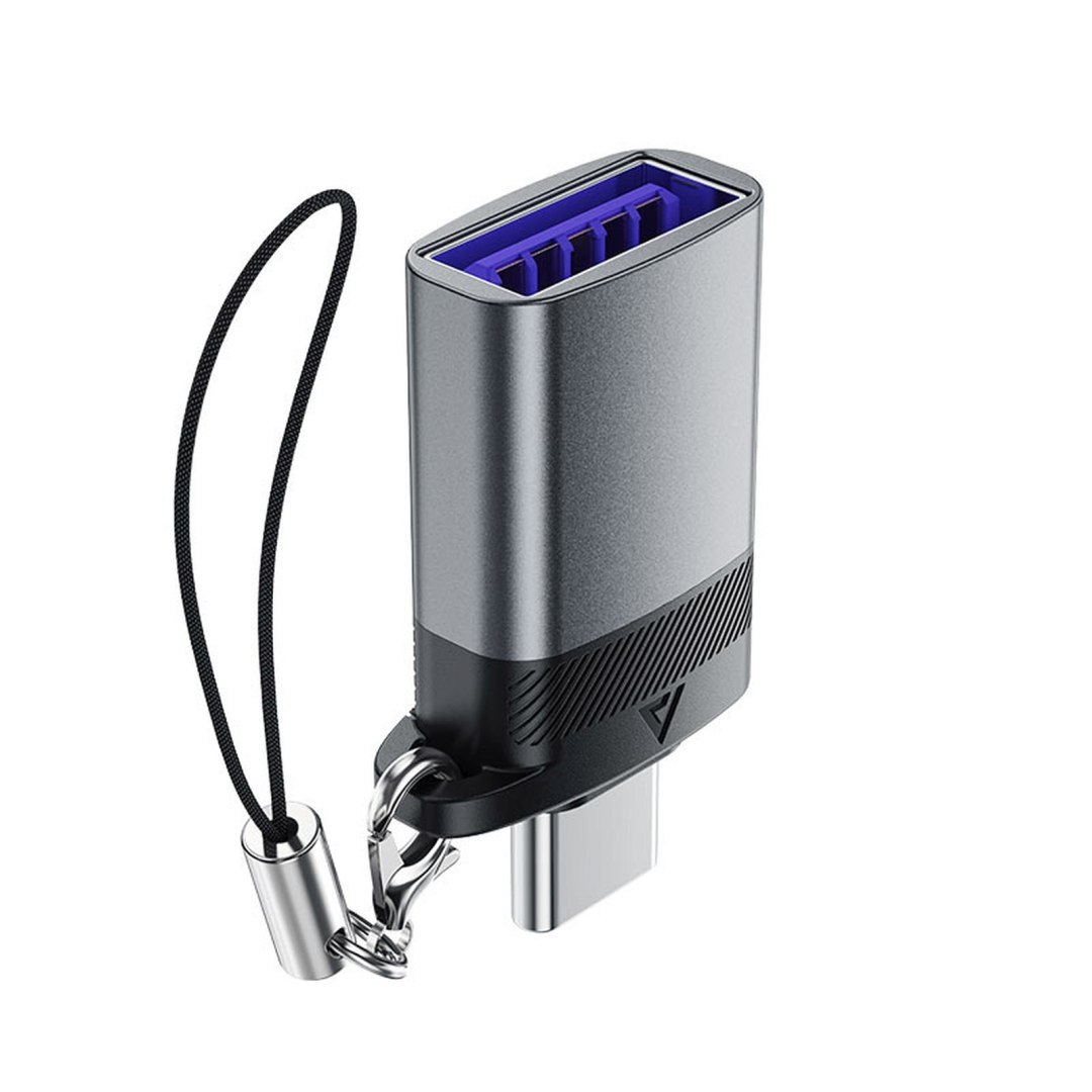 Adapter przejściówka USB-A – USB-C – szary
