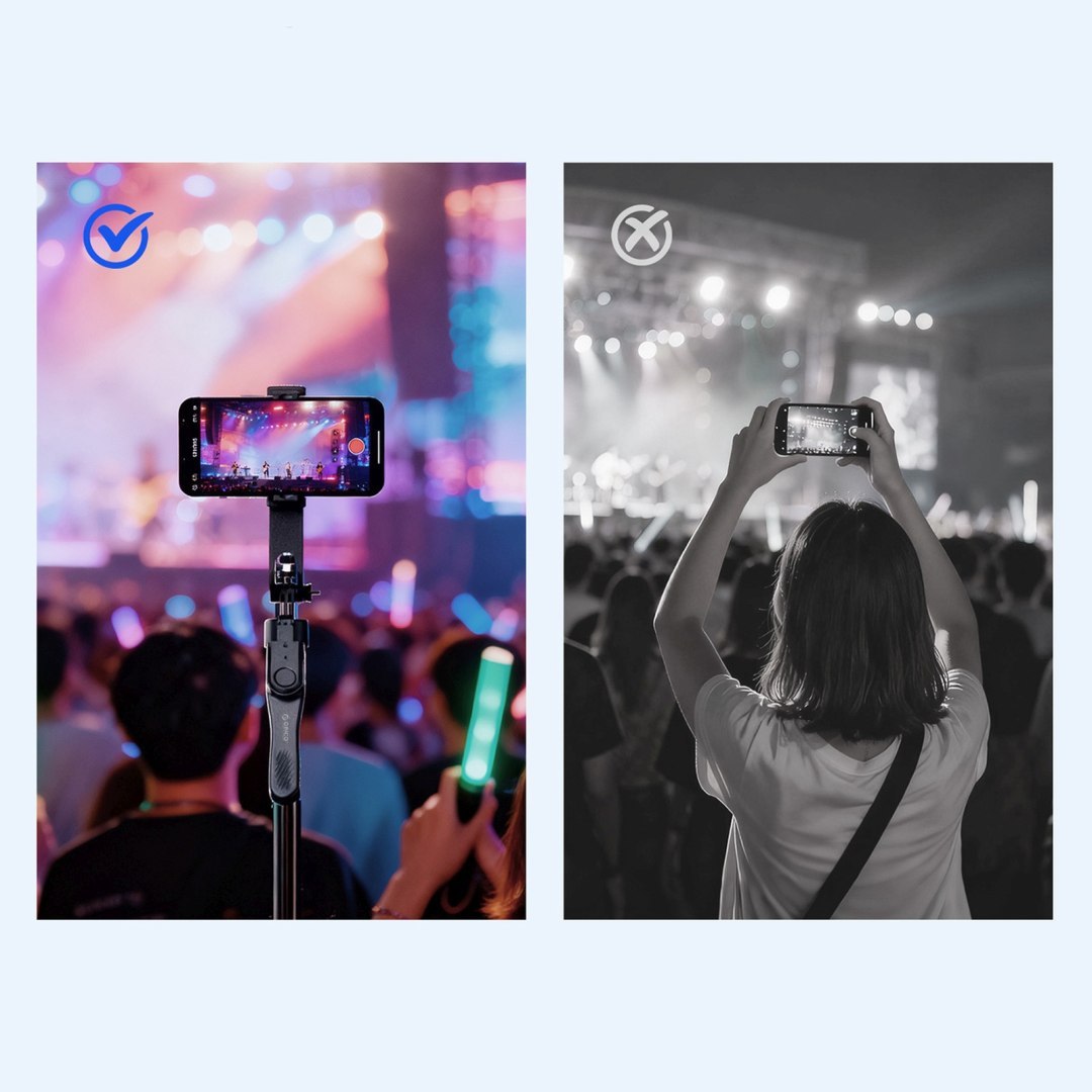 Selfie stick tripod 1/4” na telefon kamerę aparat z obrotem 360 Bluetooth – czarny Selfie stick tripod 1/4” na telefon kamerę aparat z obrotem 360 Bluetooth – czarny