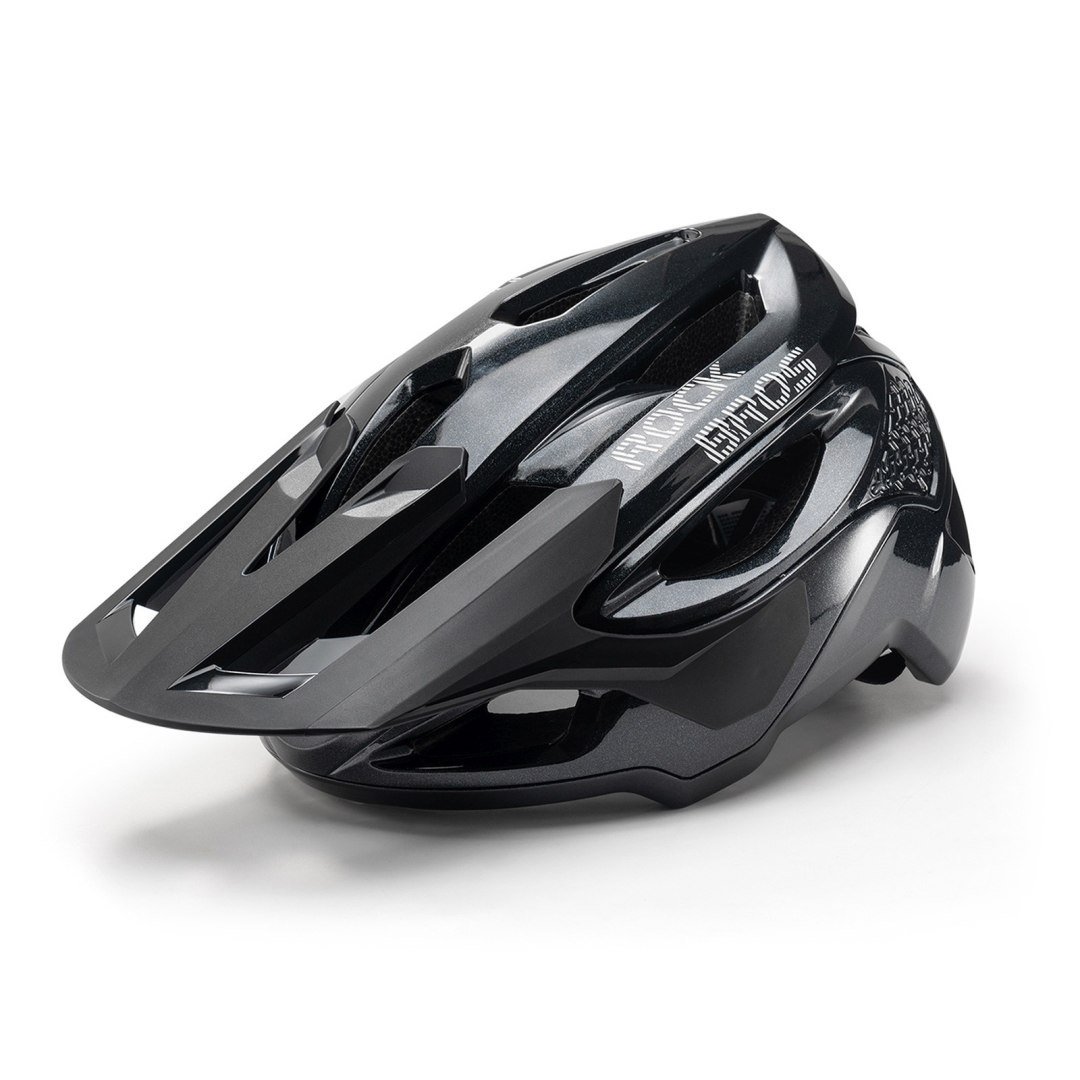 Kask na rower górski z regulowanym daszkiem zapięciem magnetycznym 58-62 cm – czarny Kask na rower górski z regulowanym daszkiem zapięciem magnetycznym 58-62 cm – czarny