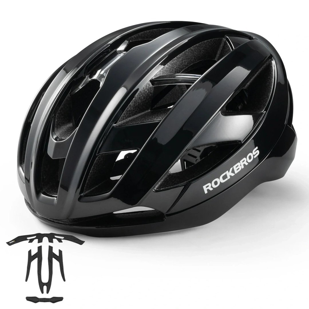 Kask rowerowy z ramą wzmacniającą 58-62 cm – czarny Kask rowerowy z ramą wzmacniającą 58-62 cm – czarny