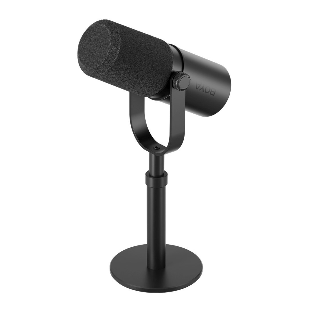 Mikrofon studyjny stojący przewodowy USB XLR – czarny Mikrofon studyjny stojący przewodowy USB XLR – czarny