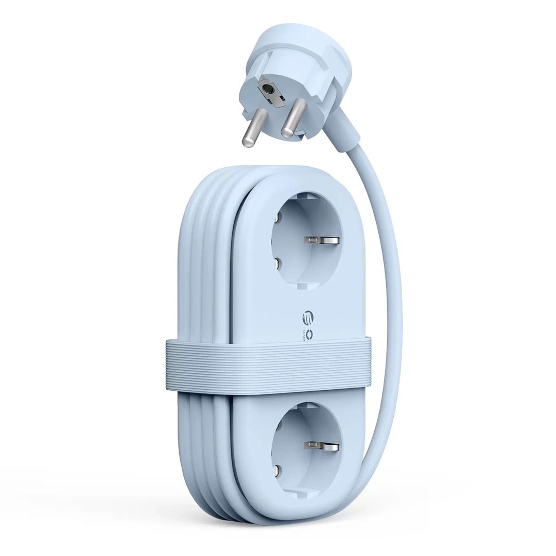 Listwa zasilająca 6w1 AC USB-A USB-C GaN 65W – niebieska Listwa zasilająca 6w1 AC USB-A USB-C GaN 65W – niebieska