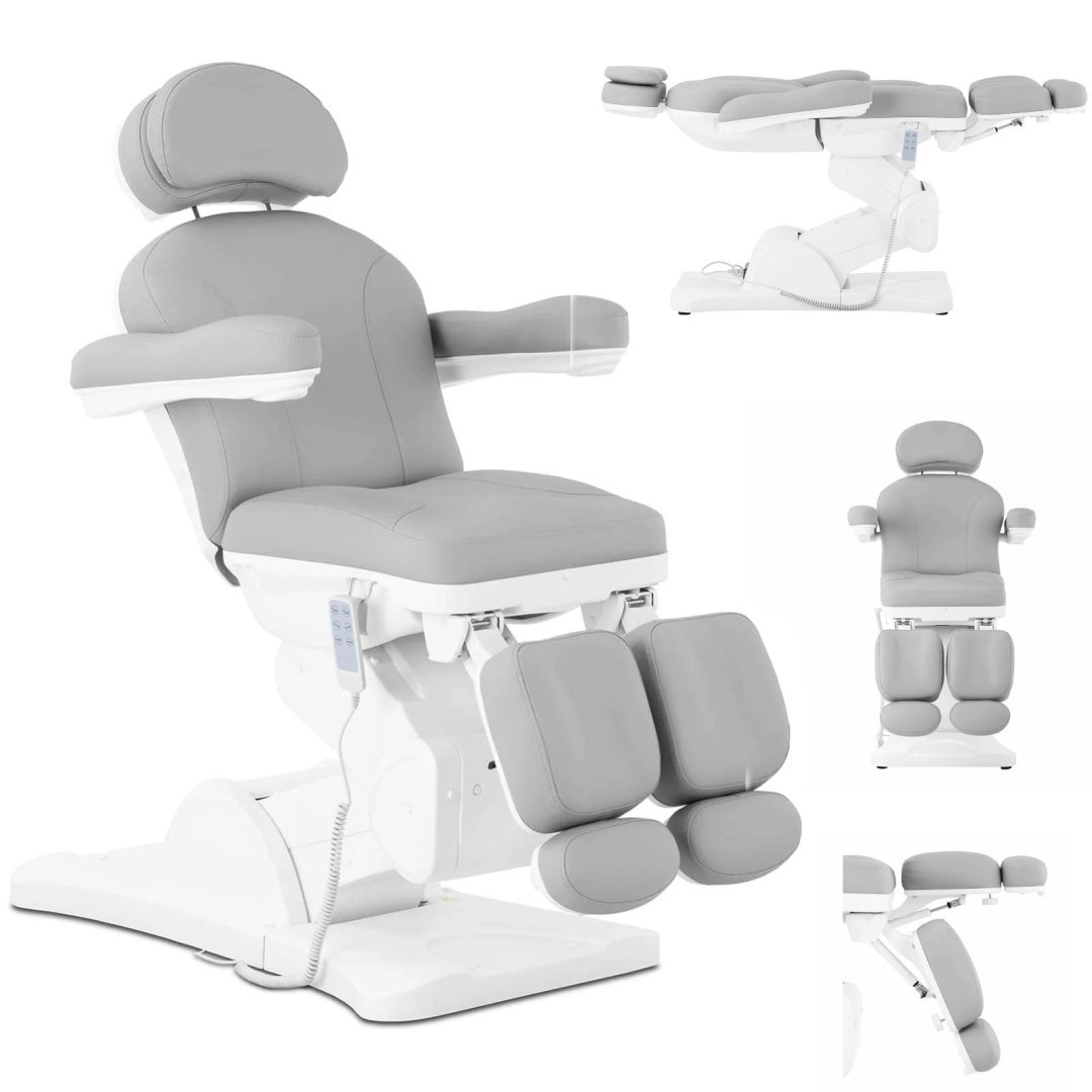 Fotel kosmetyczny podologiczny do tatuażu pedicure spa ERCOLANO – szary