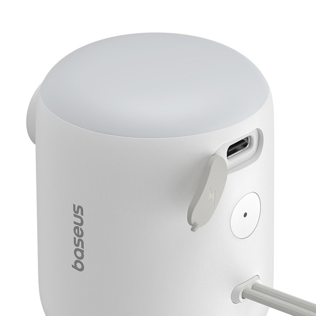 Pompka turystyczna przenośna akumulatorowa 4 końcówki USB-C – biała Pompka turystyczna przenośna akumulatorowa 4 końcówki USB-C – biała