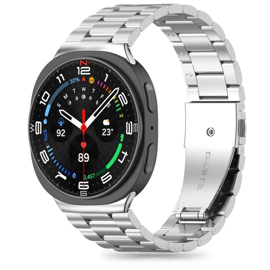 Pasek bransoleta na Samsung Galaxy Watch 40 / 44 / 46 mm – srebrna