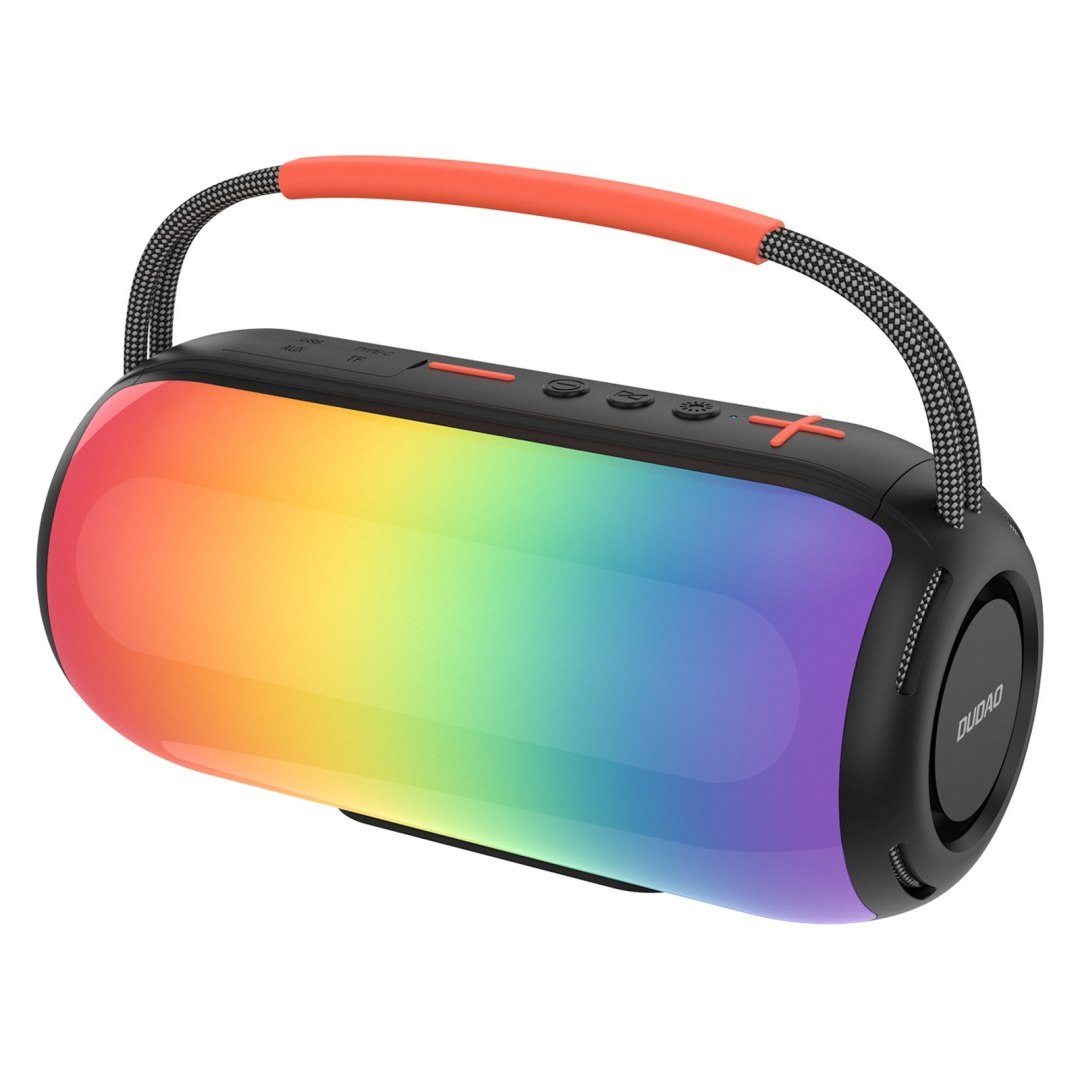 Głośnik bezprzewodowy podświetlany z uchwytem RGB Bluetooth – czarny