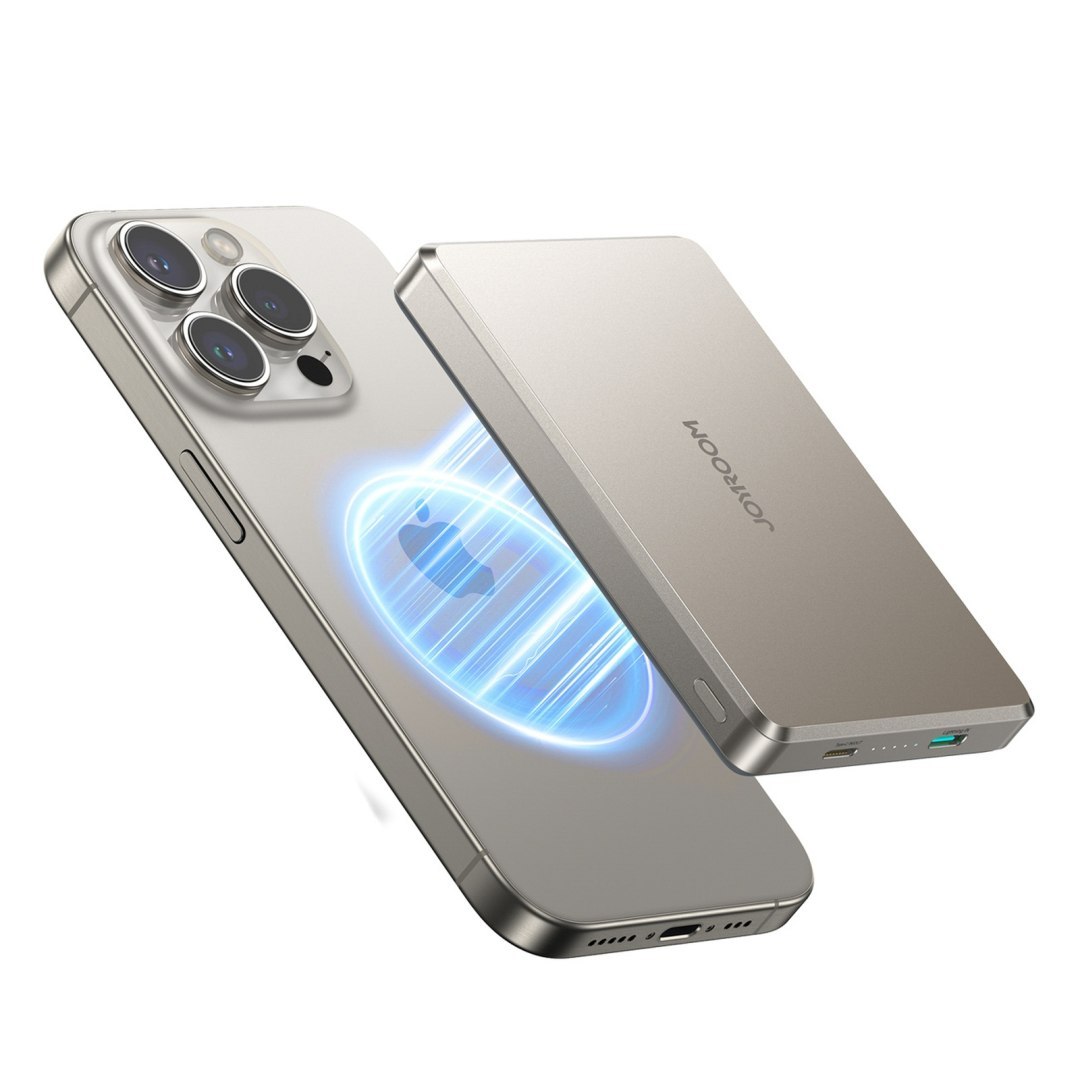 Powerbank bezprzewodowy 10000mAh 22.5W USB-C – tytanowy Powerbank bezprzewodowy 10000mAh 22.5W USB-C – tytanowy