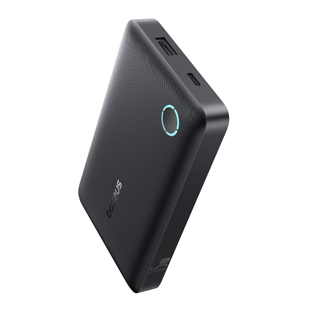 Powerbank 10000mAh 15W EnerFill FP11 z kablem USB-C 20V 3A 30cm – czarny