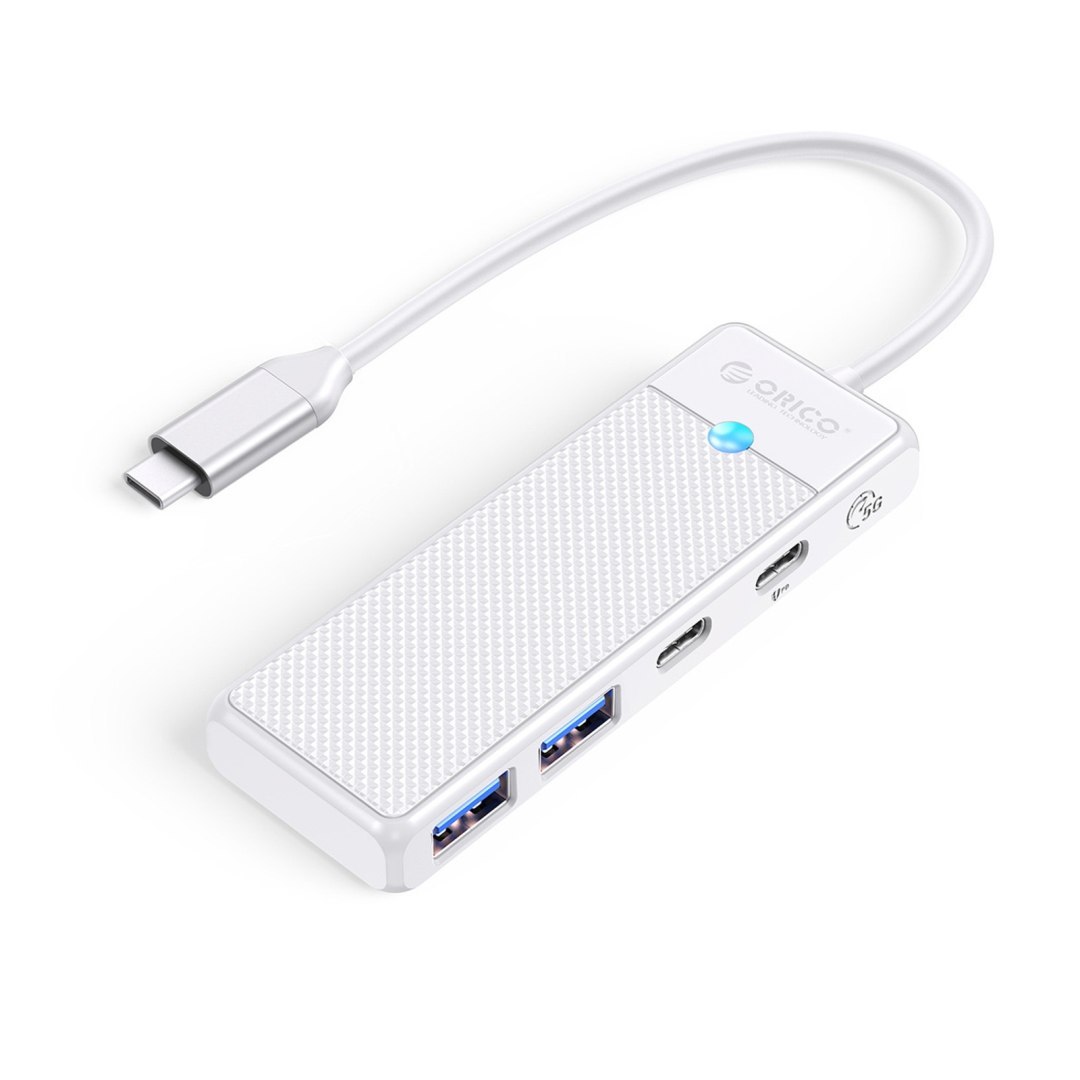 HUB adapter USB-C – USB-A USB-C z ładowaniem USB-C PD 100 W 0.15 m – biały HUB adapter USB-C – USB-A USB-C z ładowaniem USB-C PD 100 W 0.15 m – biały