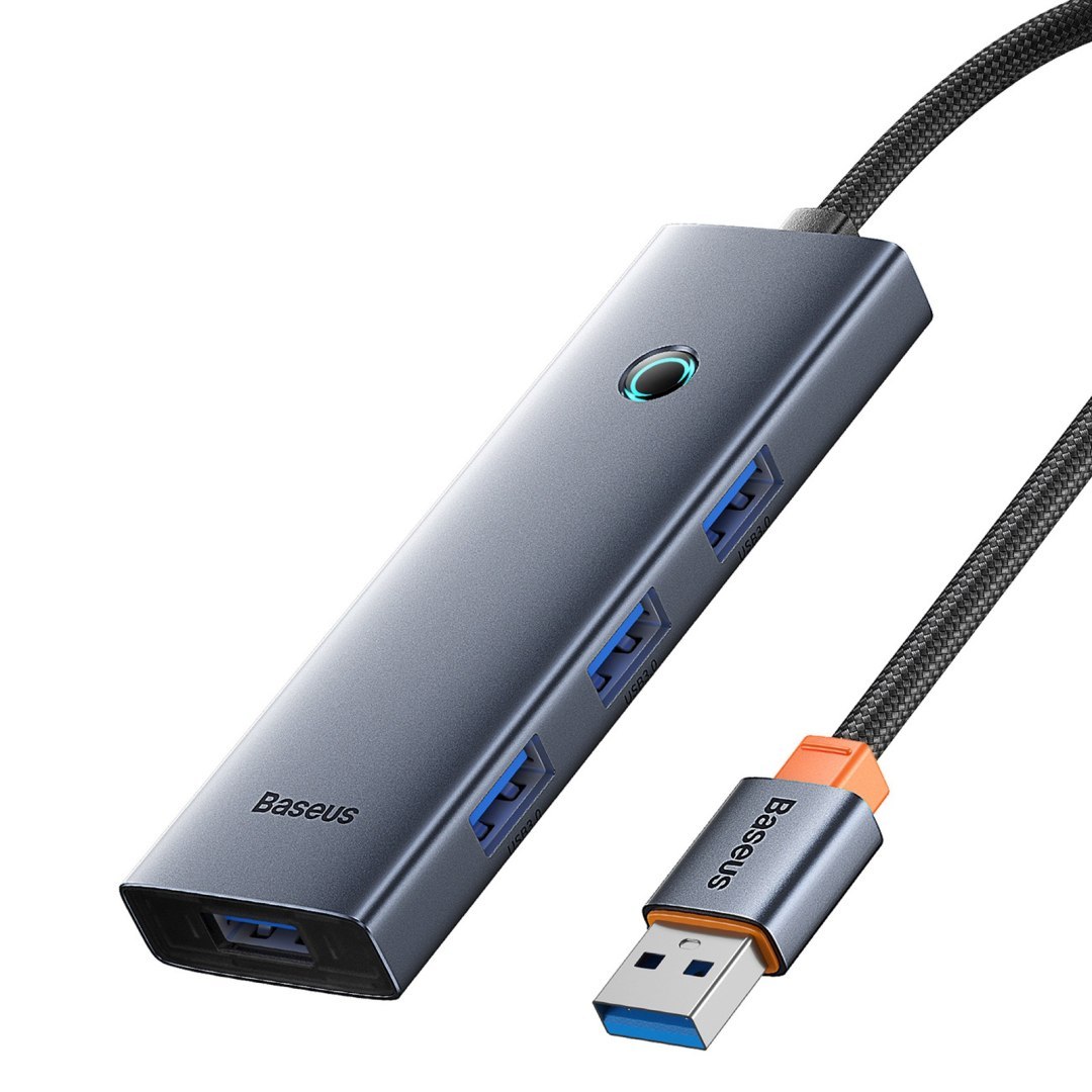 HUB rozdzielacz USB-A USB-C 5V 50cm – szary