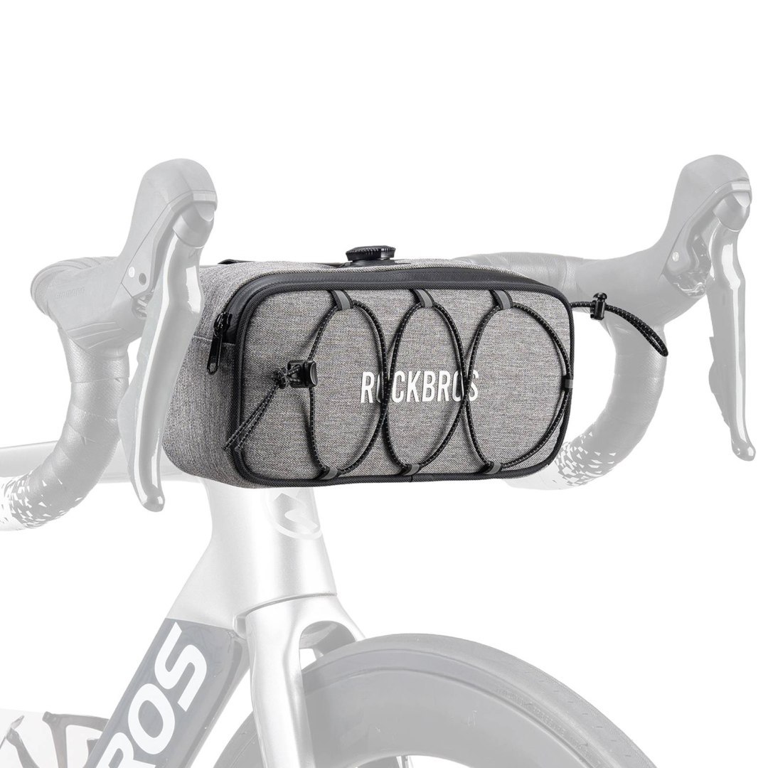 Torba sakwa rowerowa na kierownicę wodoodporna 1.9 l – szara Torba sakwa rowerowa na kierownicę wodoodporna 1.9 l – szara