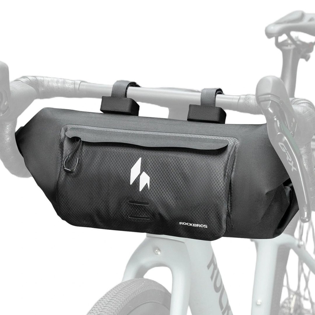 Torba sakwa rowerowa na kierownicę wodoodporna 8 l – czarna Torba sakwa rowerowa na kierownicę wodoodporna 8 l – czarna