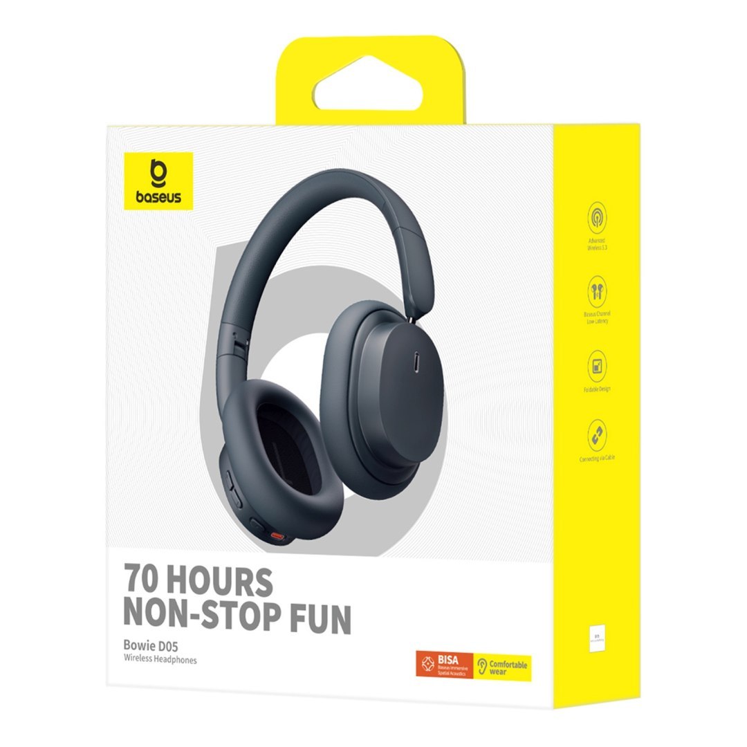 Słuchawki bezprzewodowe nauszne Bowie D05 Bluetooth – czarne Słuchawki bezprzewodowe nauszne Bowie D05 Bluetooth – czarne