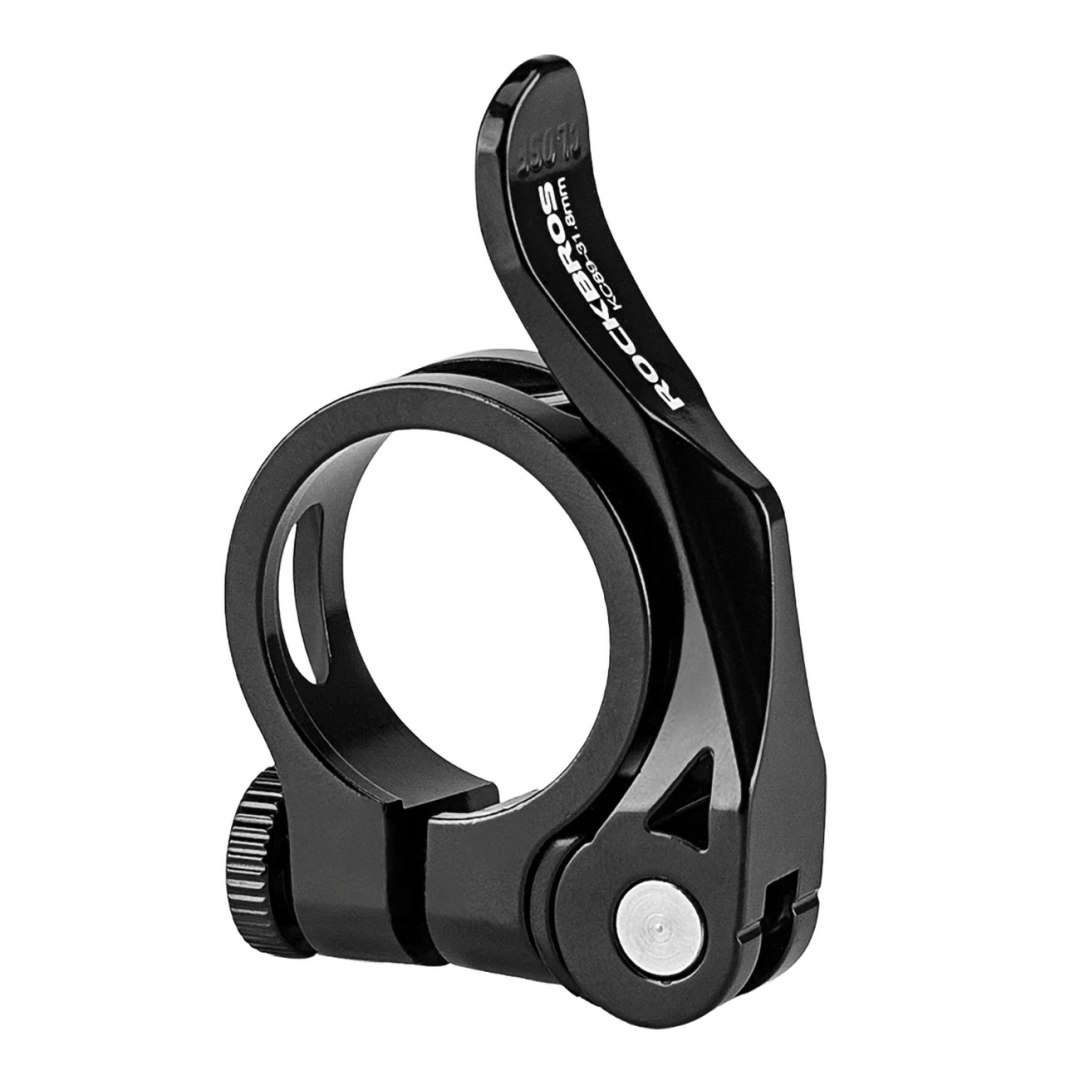 Obejma rowerowa zacisk do sztycy 27.2 i 28.6 mm pod siodełko z szybkozamykaczem – czarna Obejma rowerowa zacisk do sztycy 27.2 i 28.6 mm pod siodełko z szybkozamykaczem – czarna