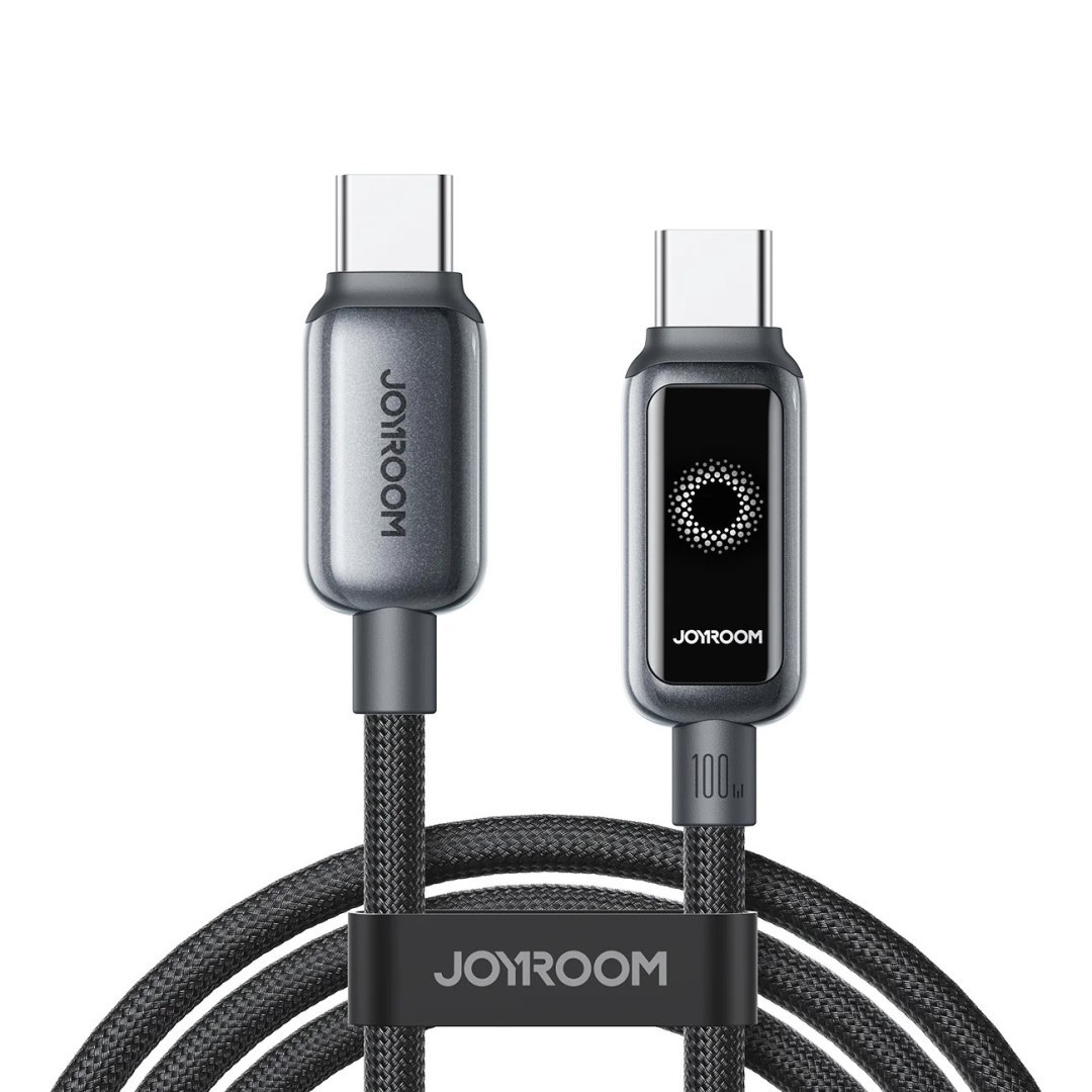 Kabel przewód w oplocie USB-C 100W 1.2m – czarny Kabel przewód w oplocie USB-C 100W 1.2m – czarny