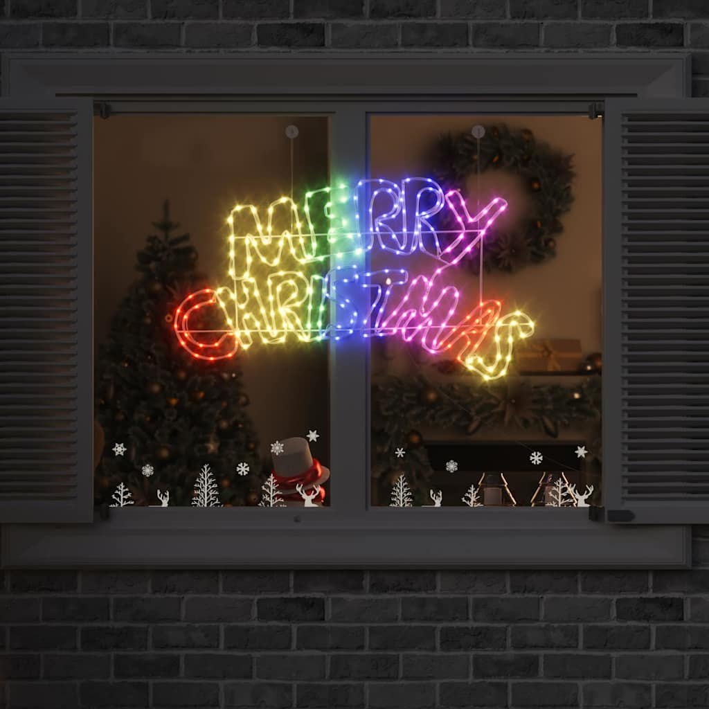 Świąteczny znak LED 240 diod, multikolor, 100 x 50 cm, PVC Świąteczny znak LED 240 diod, multikolor, 100 x 50 cm, PVC