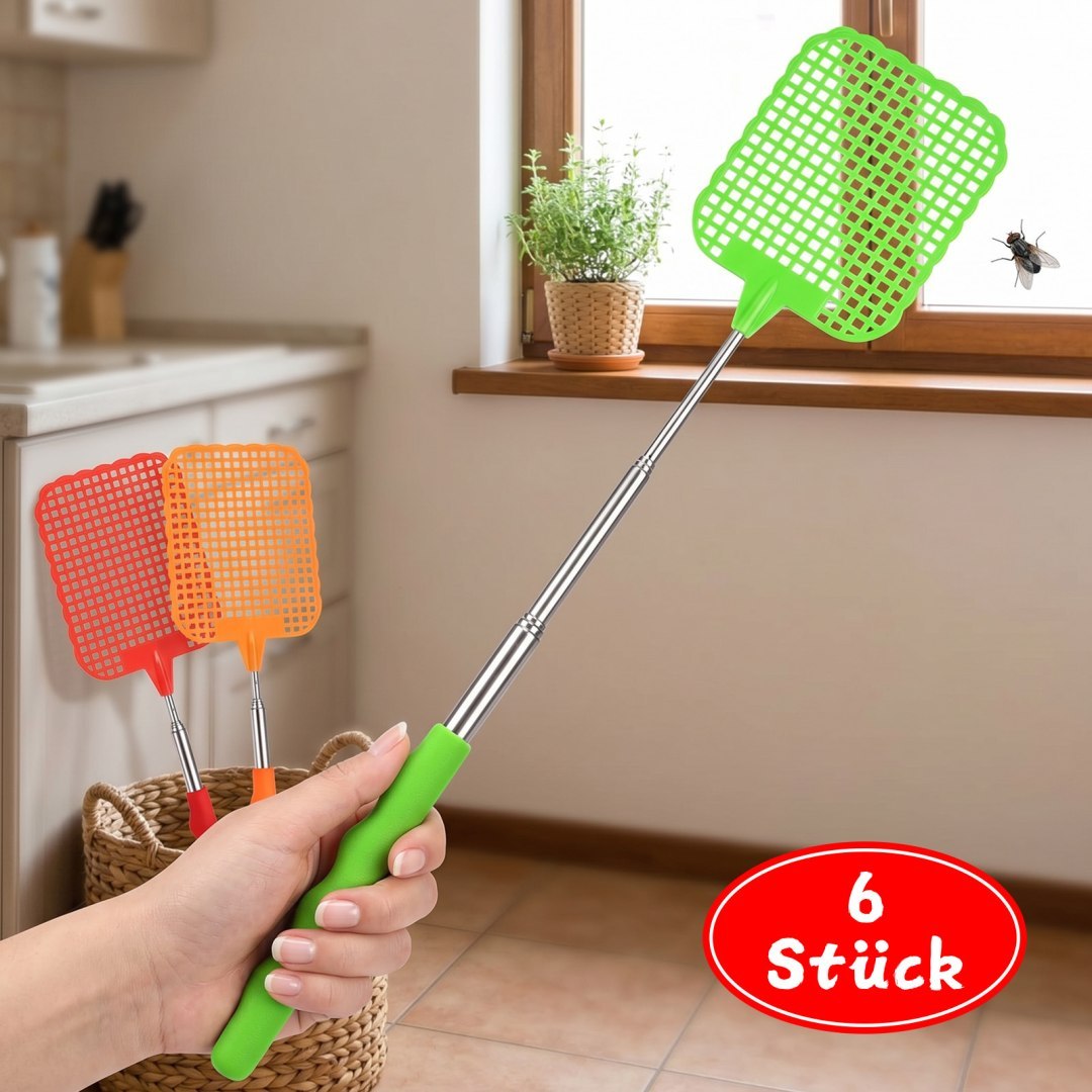 Zestaw 6 łapek na muchy: 2 czerwone, 2 pomarańczowe, 2 zielone Zestaw 6 łapek na muchy: 2 czerwone, 2 pomarańczowe, 2 zielone
