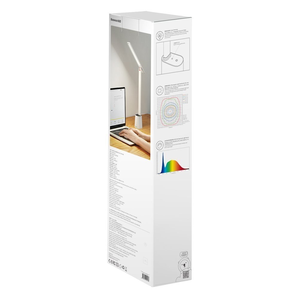 Biurkowa nocna lampka LED Smart Eye bezprzewodowa 2200mAh – biały