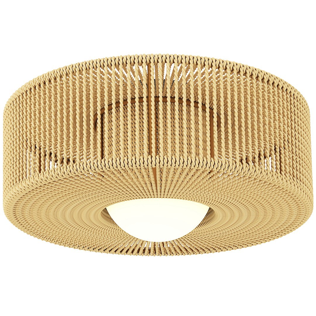 Lampa sufitowa boho z abażurem z liny konopnej G9 LED Lampa sufitowa boho z abażurem z liny konopnej G9 LED