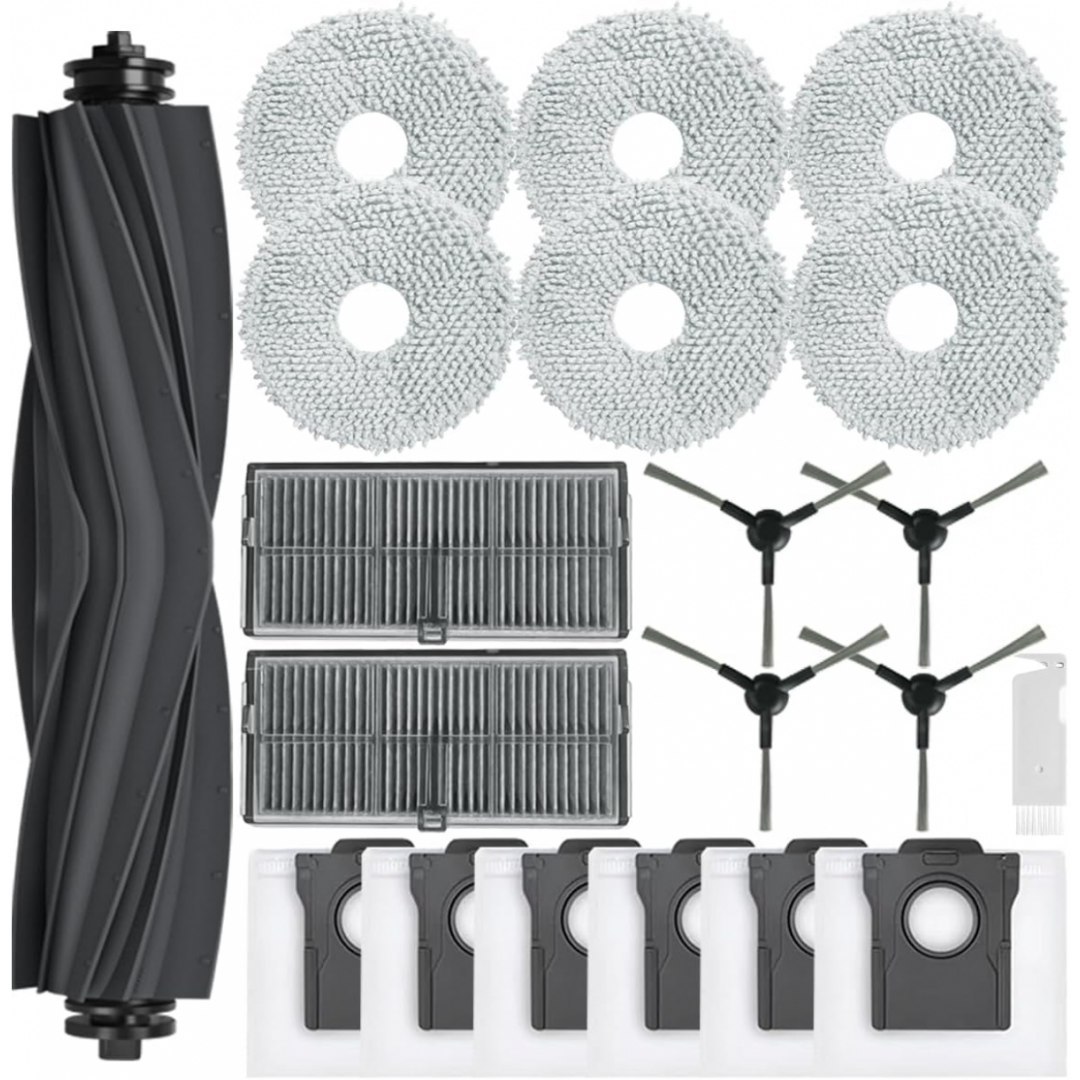Zestaw akcesoriów do odkurzacza Dreame L10s Pro Ultra Heat – 1x szczotka główna, 6x worki na kurz, 6x mopy, 2x filtry, 4x szczot Zestaw akcesoriów do odkurzacza Dreame L10s Pro Ultra Heat – 1x szczotka główna, 6x worki na kurz, 6x mopy, 2x filtry, 4x szczot