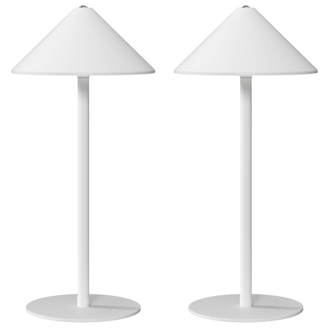 Lampa biurkowa LED z USB, dotykowy włącznik, metalowa, biała Lampa biurkowa LED z USB, dotykowy włącznik, metalowa, biała
