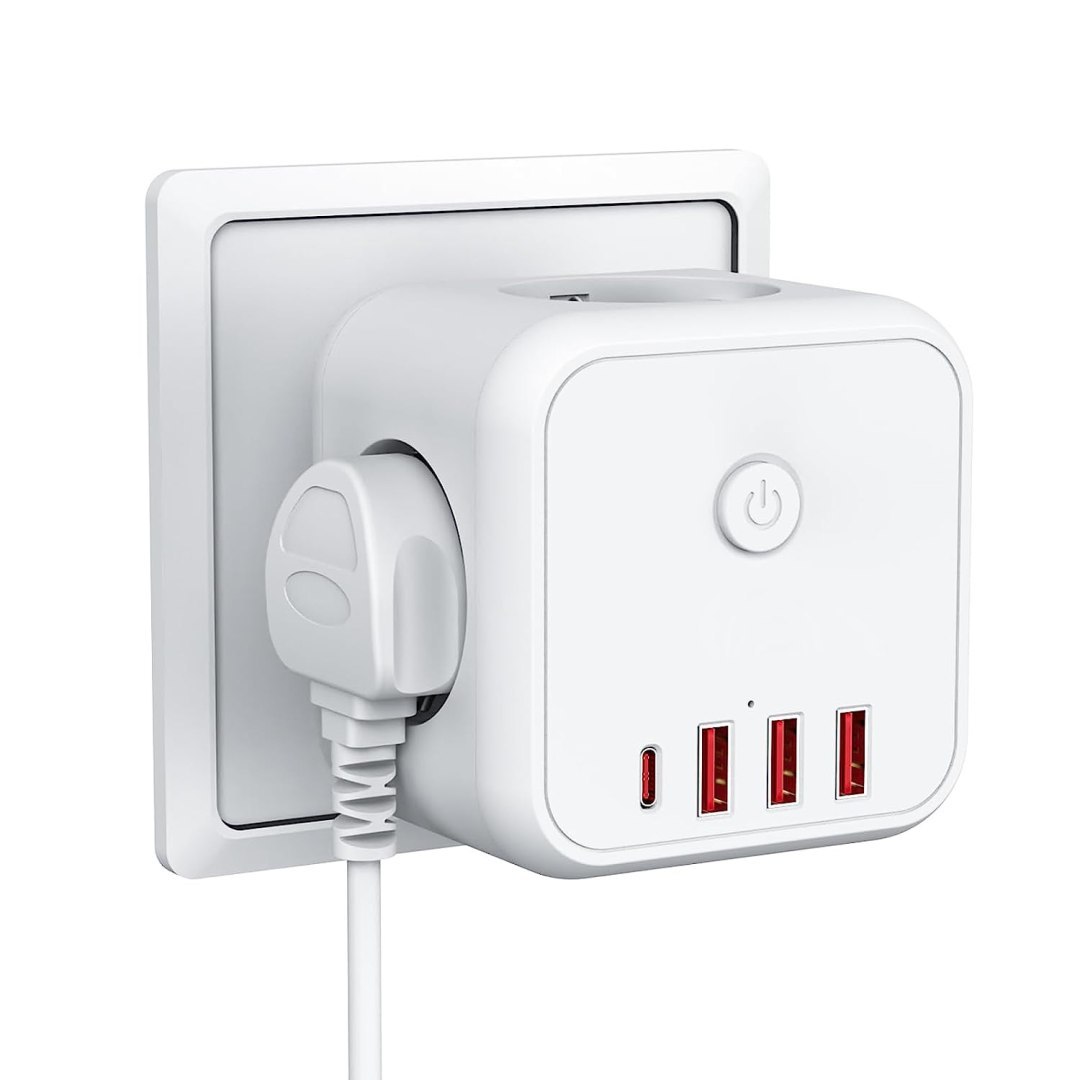 Adapter elektryczny 7w1 250V 4000W z portami USB