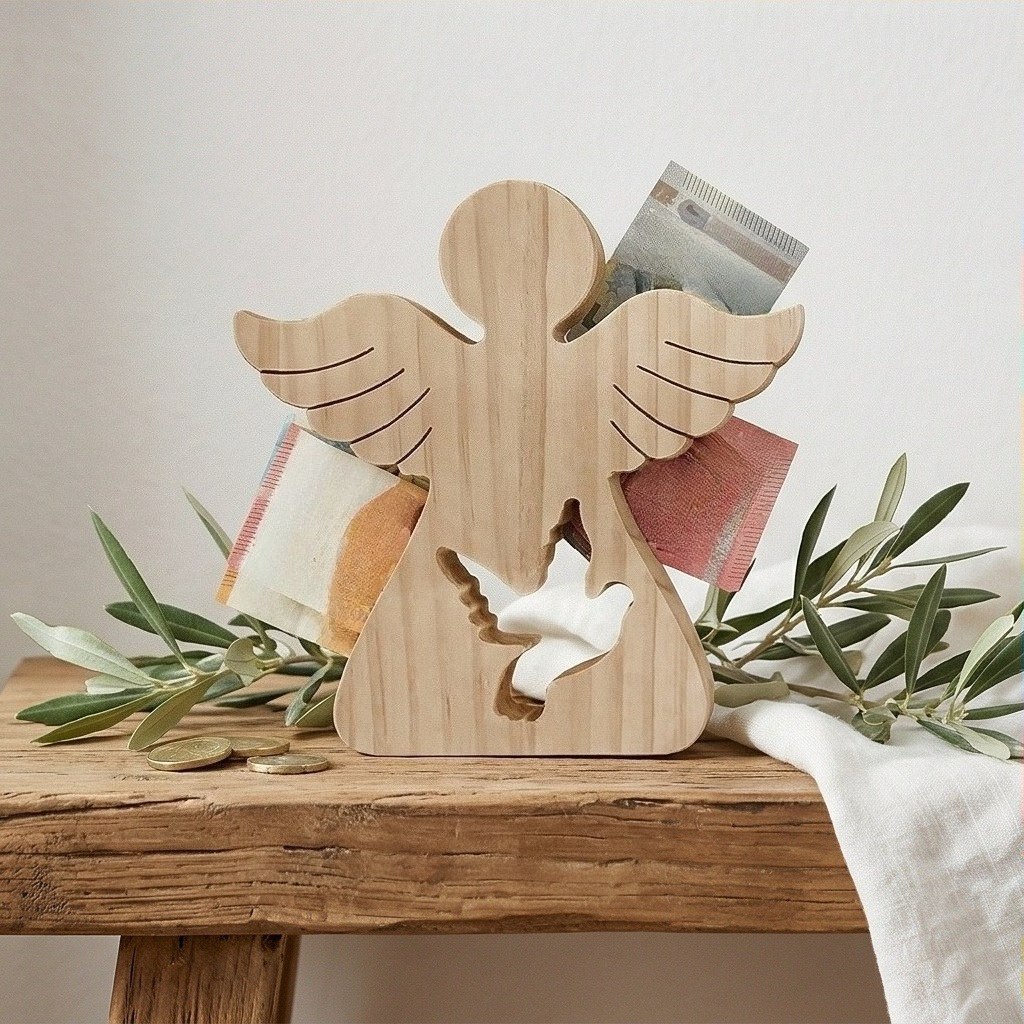 Dekoracje drewniane na chrzest – naturalne symbole, akcesoria