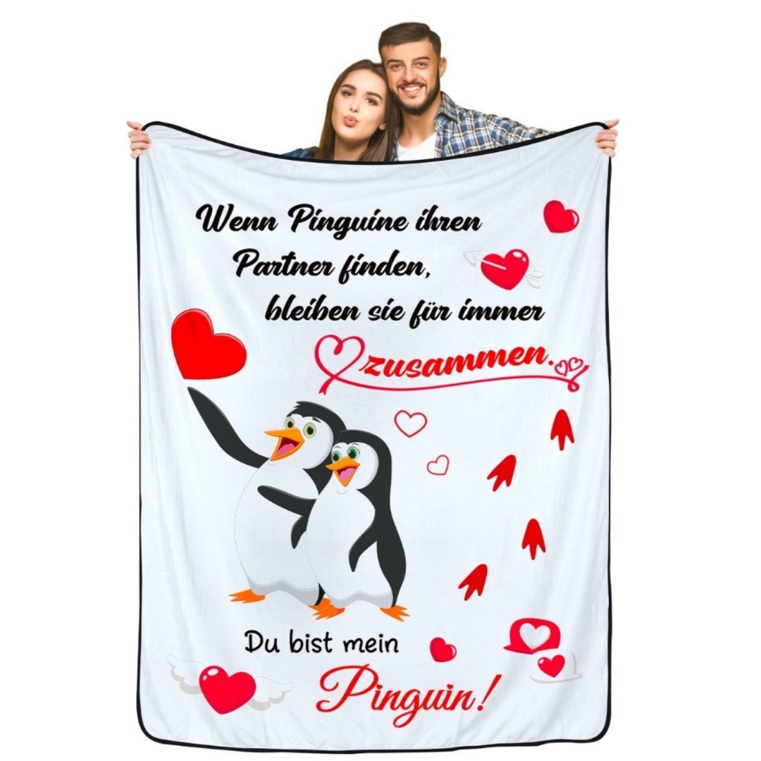 Koc polarowy dla pary z personalizacją, 62×52 cale