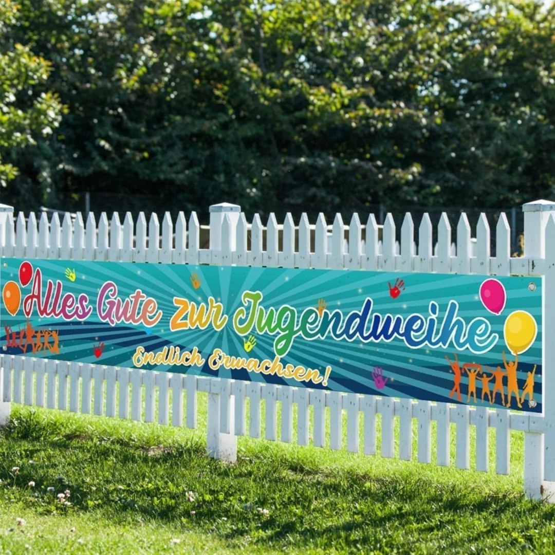 Baner z okazji dorosłości 300x50cm, z poliestru, kolorowy
