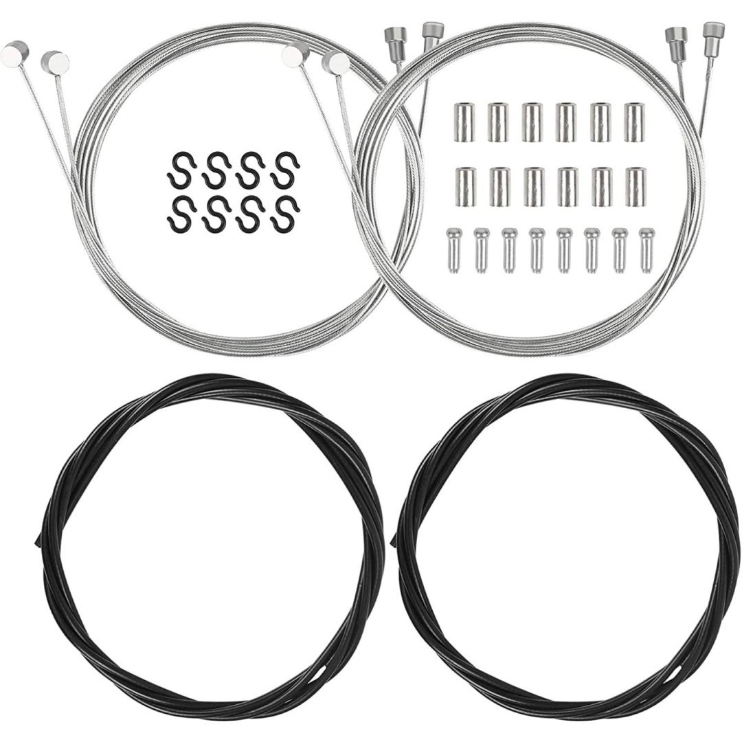 Zestaw kabli hamulcowych do rowerów, Bowden 2.5m, 1.1m, 1.7m, stal ocynkowana