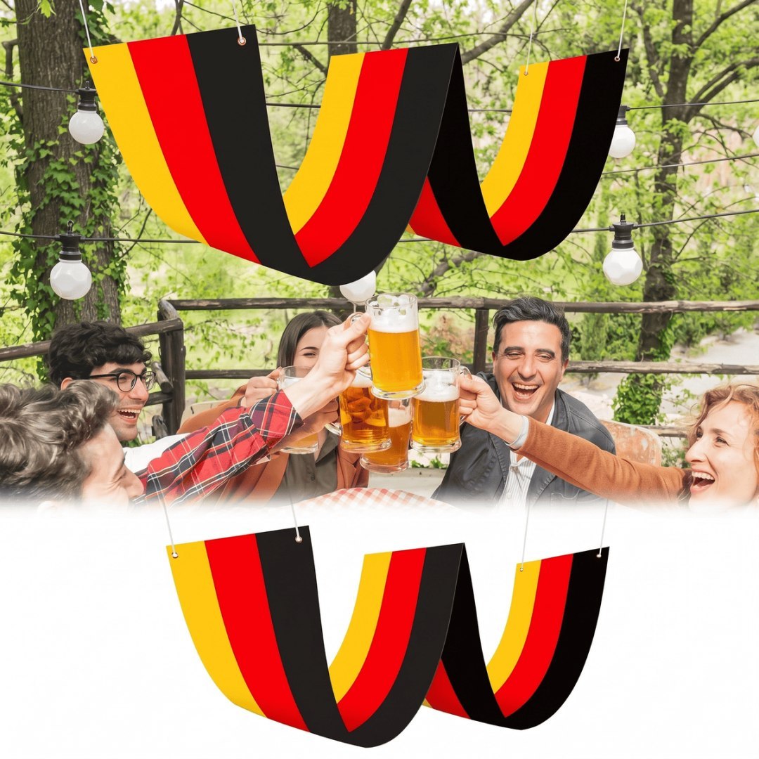 Ozdoby sufitowe na Oktoberfest – 2 flagi niemieckie
