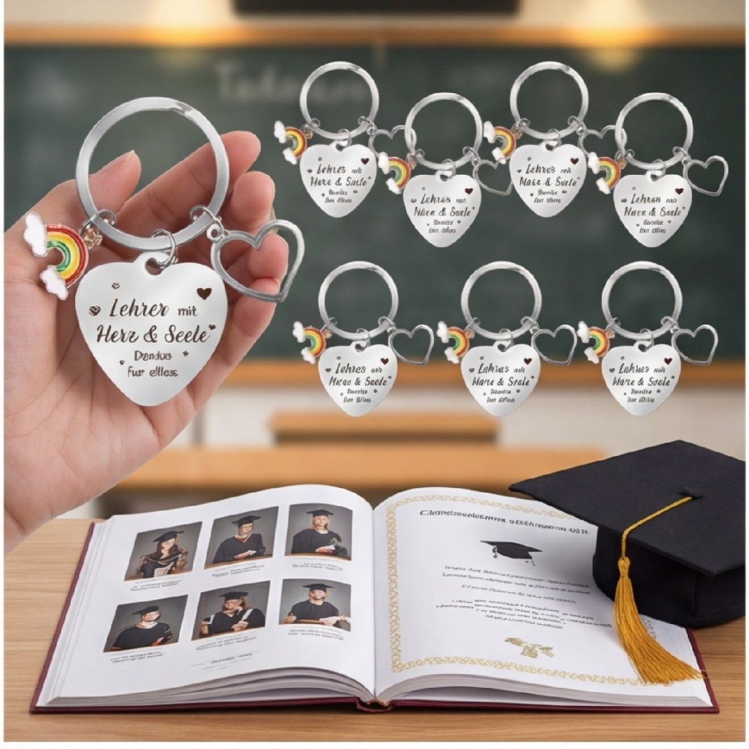 Zestaw breloków dla nauczycieli z kartkami i długopisem na graduation