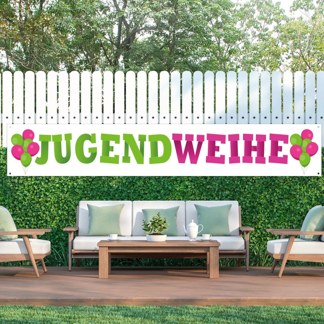 Baner na Bar Mitzvah – duży baner w kolorze czerwono-zielonym