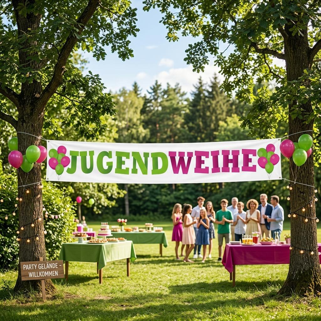 Baner Bar Mitzvah w czerwono-zielony z gwiazdą Dawida Baner Bar Mitzvah w czerwono-zielony z gwiazdą Dawida