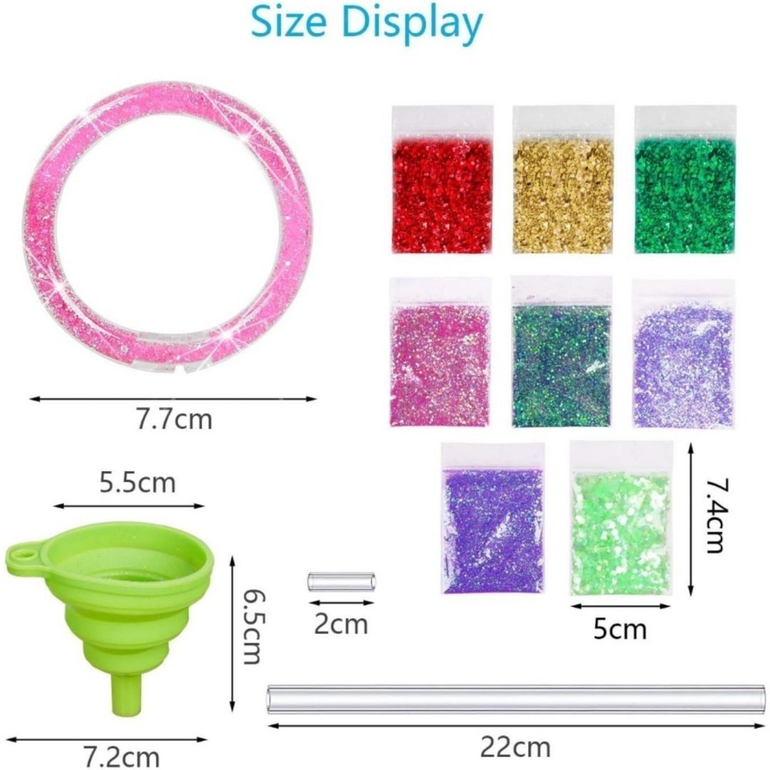 Bransoletki fluorescencyjne, plastikowe, zestaw do kreatywnych prac