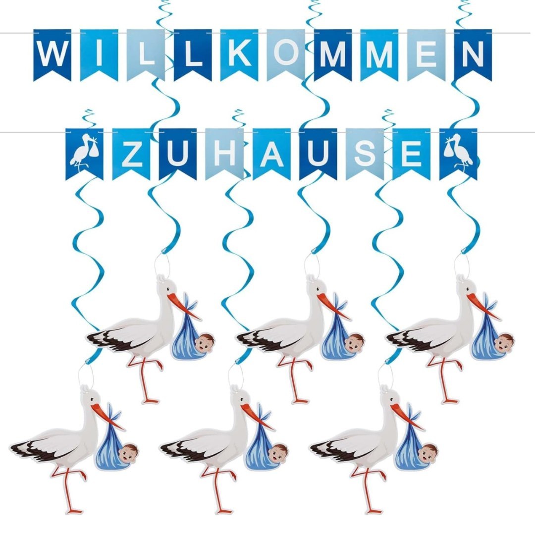 Baner powitalny Welcome Home, dekoracja, girlanda, gotowy zestaw