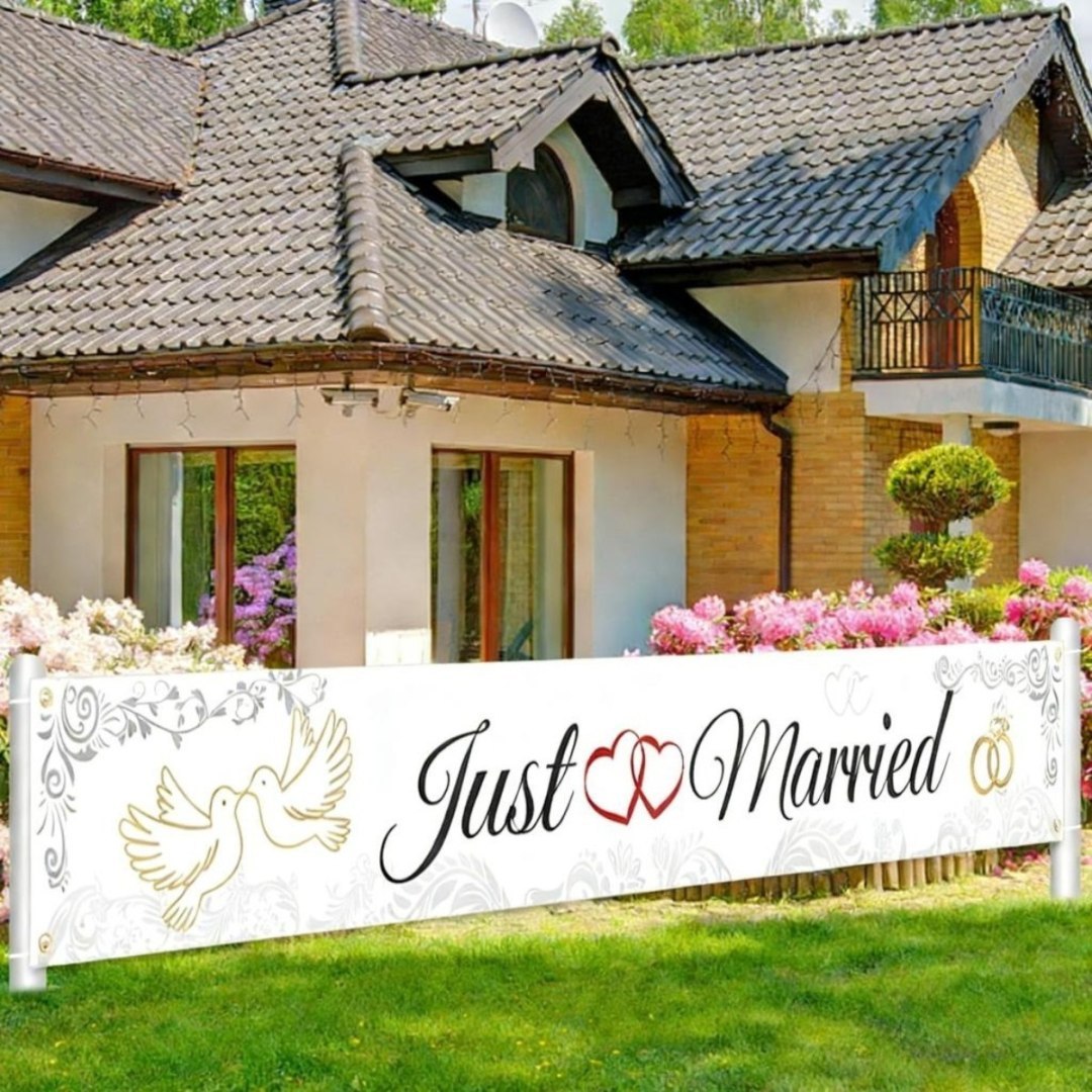 Baner weselny duży – eleganckie dekoracje na przyjęcia