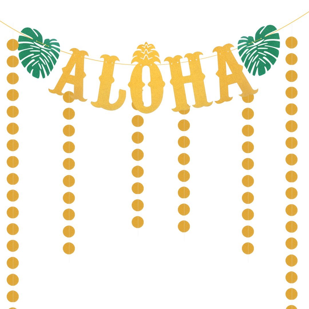 Girlanda ALOHA, dekoracja letnia do ogrodu i balkonu, wielokolorowa