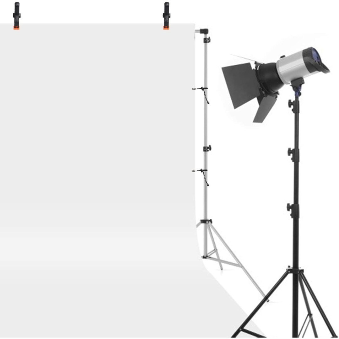 Zestaw 12 klamer do tła, 6 klamer z 6 linkami napinającymi do studiów fotograficznych