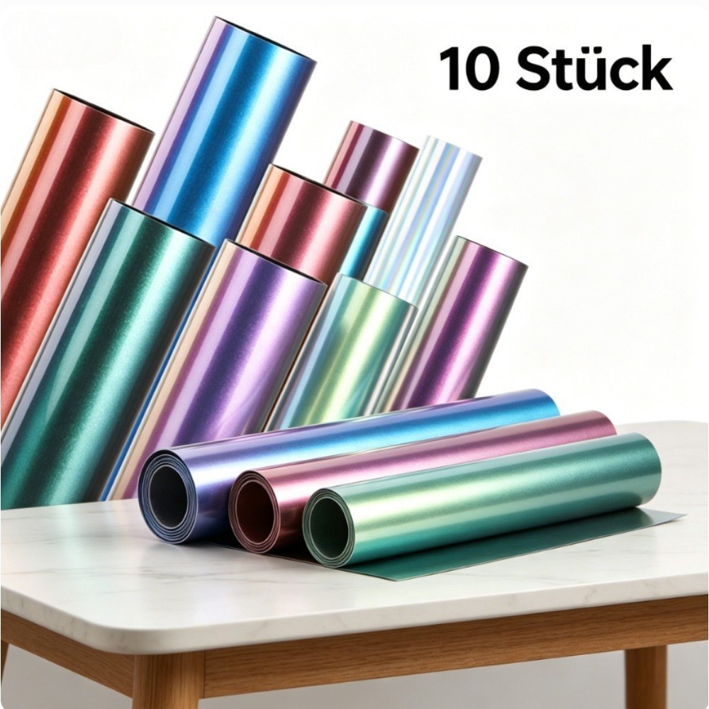 Folia ploterowa 10 kolorów, 30.5 x 25 cm, film zmieniający kolor